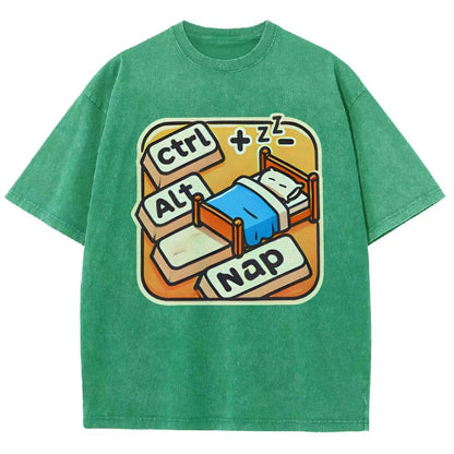 Ctrl+Alt+Nap Vintage Distressed T-shirt
