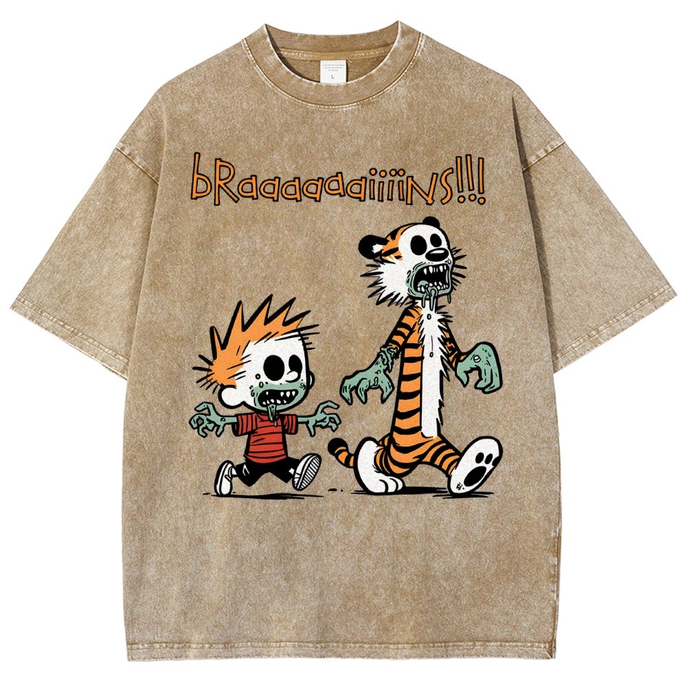 Braaaaaaiiiins!!! Vintage Distressed T-shirt