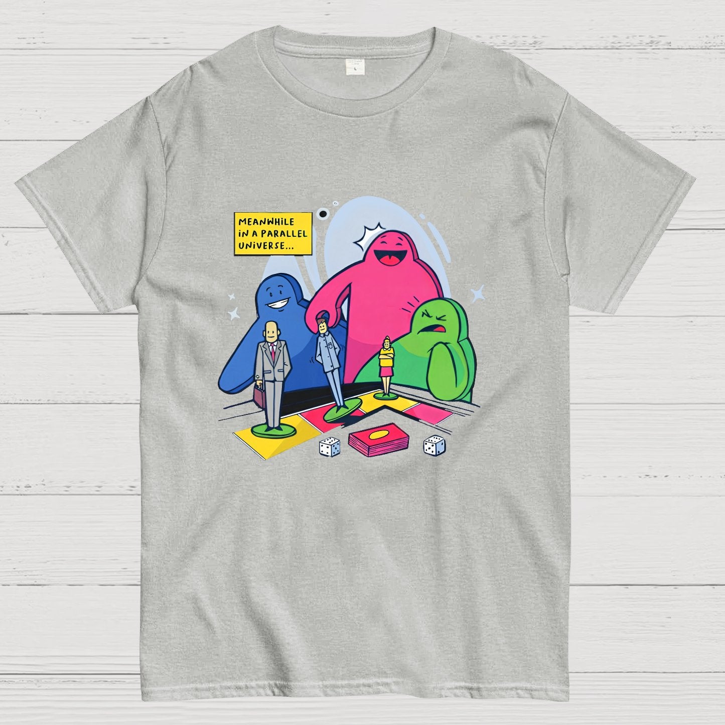 Meeples playing Board Games Geeky T-Shirt