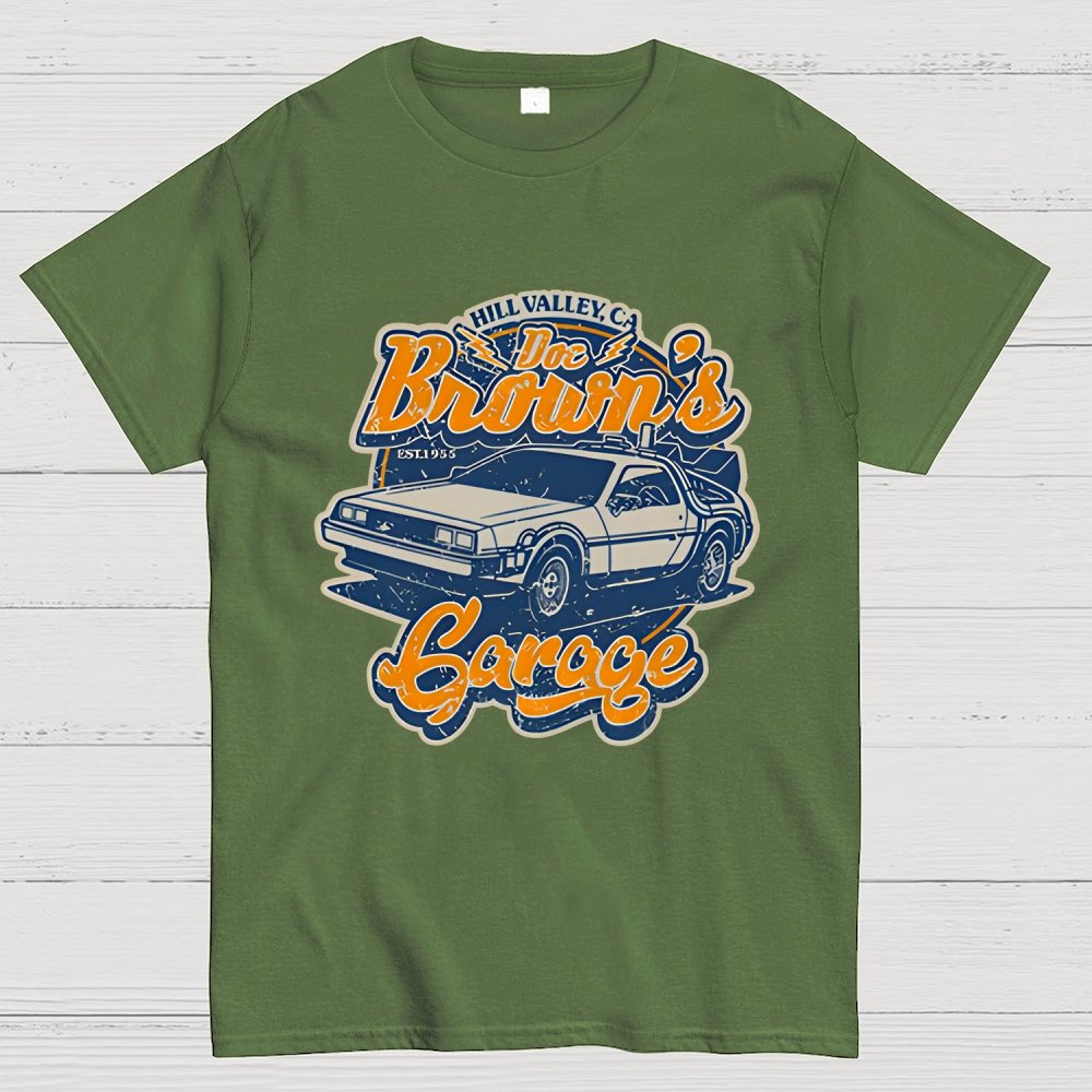 Doc Brown's Garage Geek T-Shirt