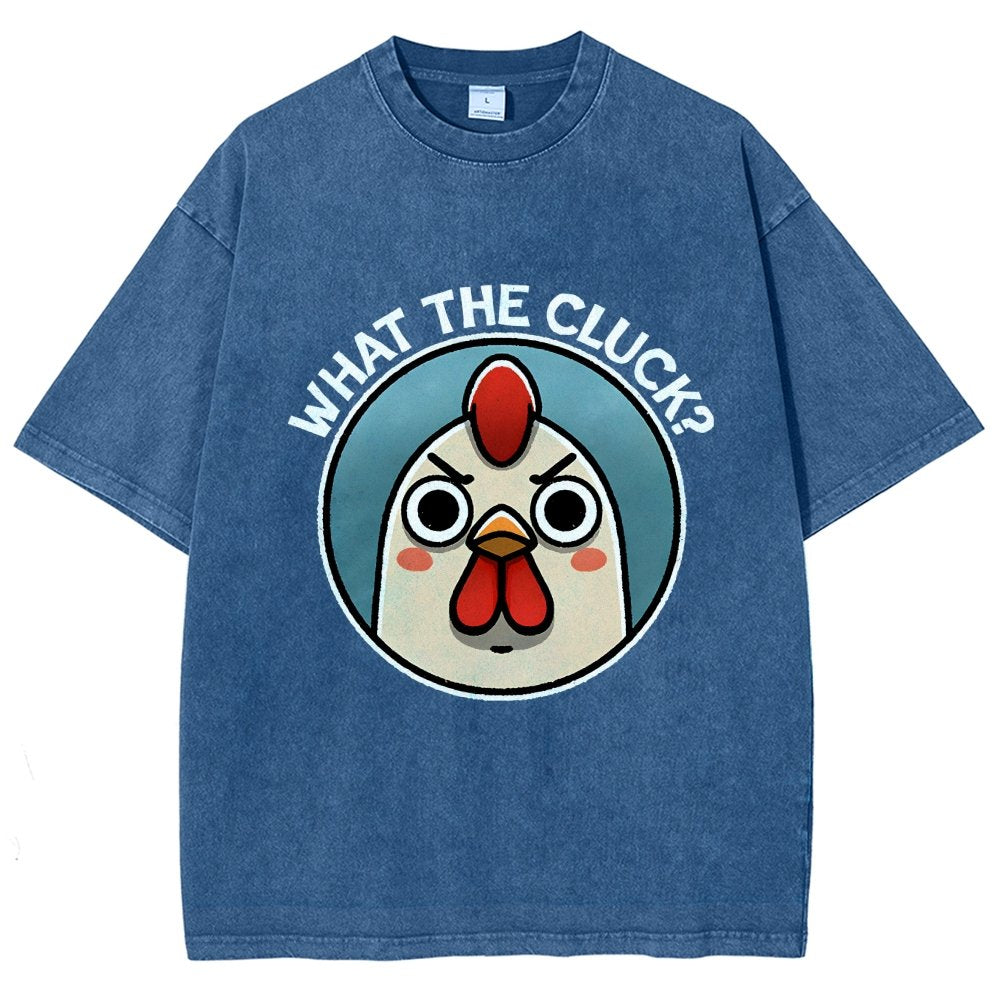 What The Cluck Vintage Distressed T-shirt
