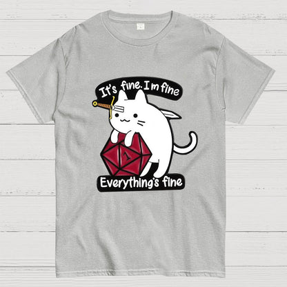 It's Fine Everything's Fine Cat Geeky T-Shirt