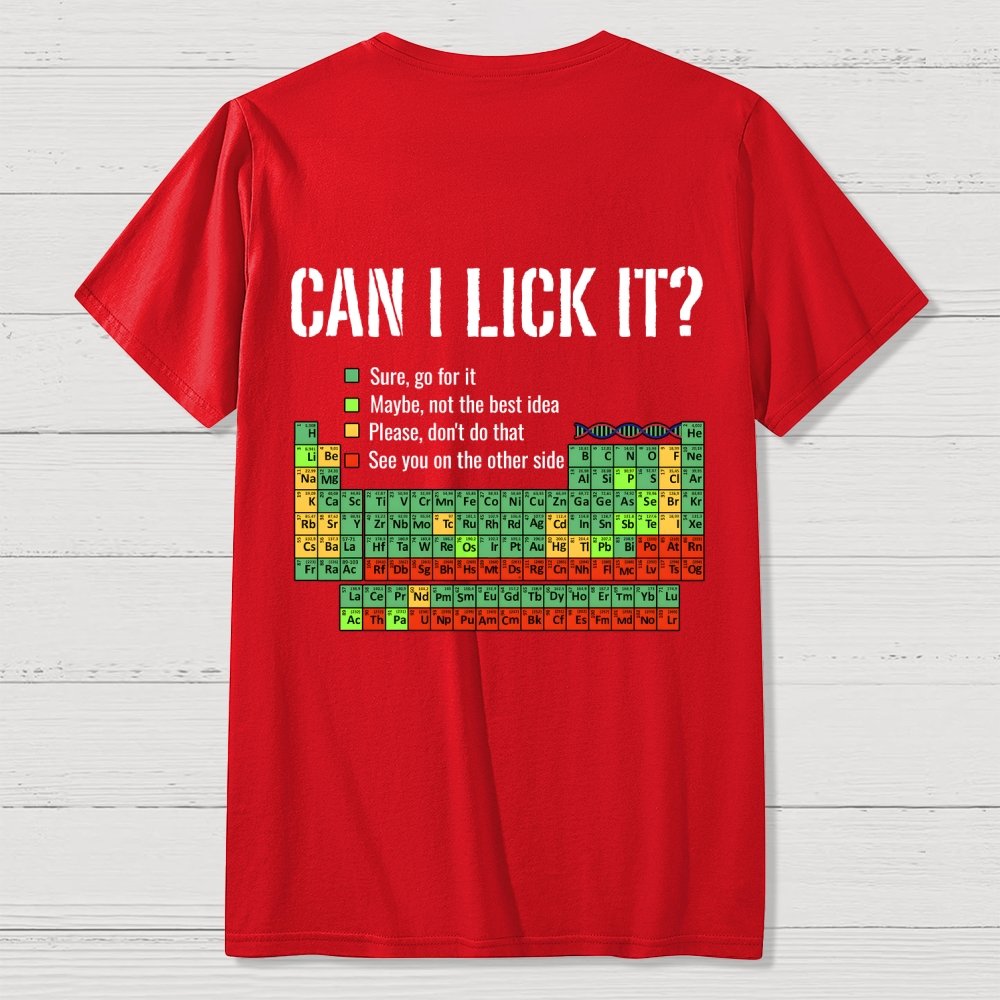 Can I Lick It  Back Printing Geek T-Shirt
