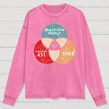 You Are Here Washed Long Sleeve Tee