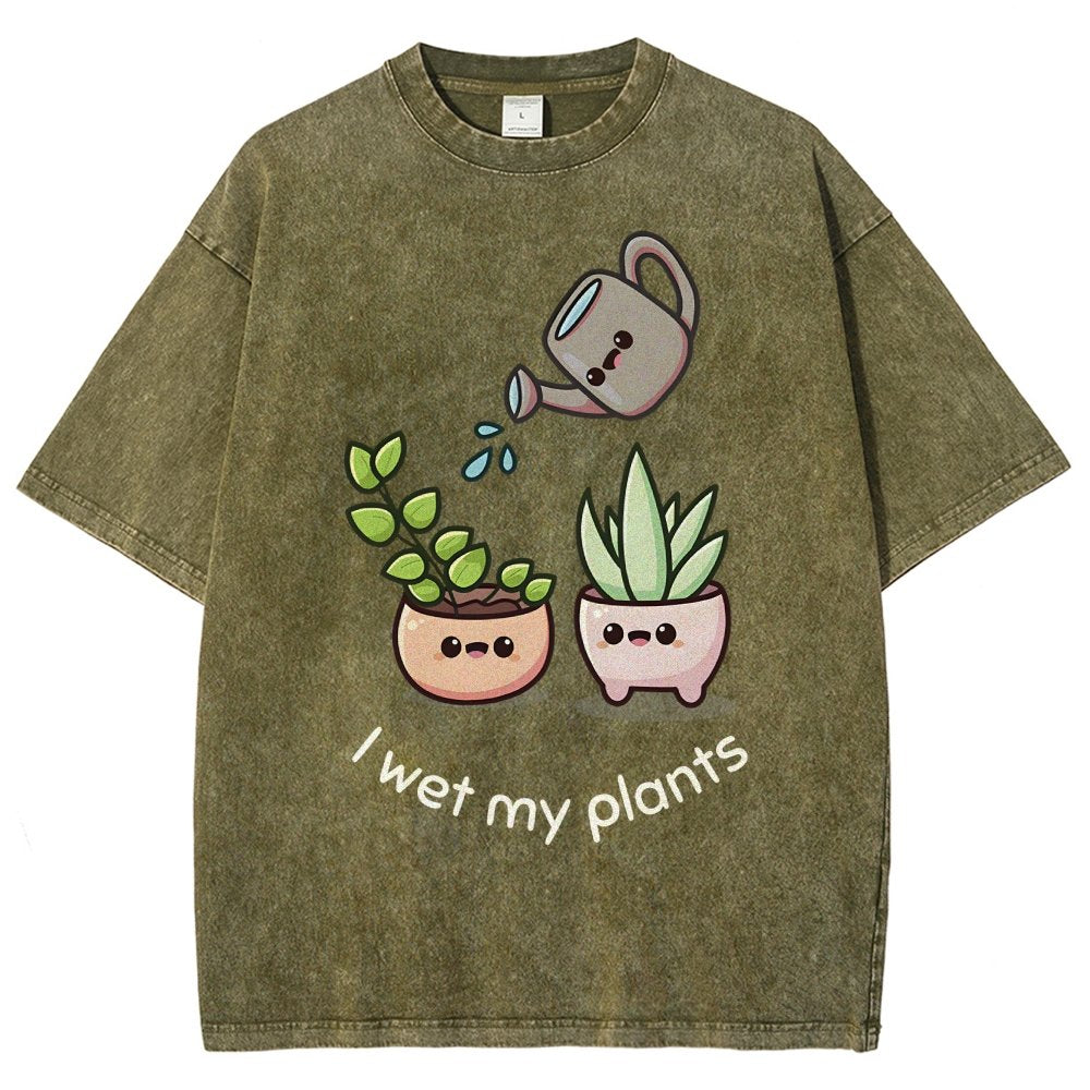 Wet My Plants Vintage Distressed T-shirt