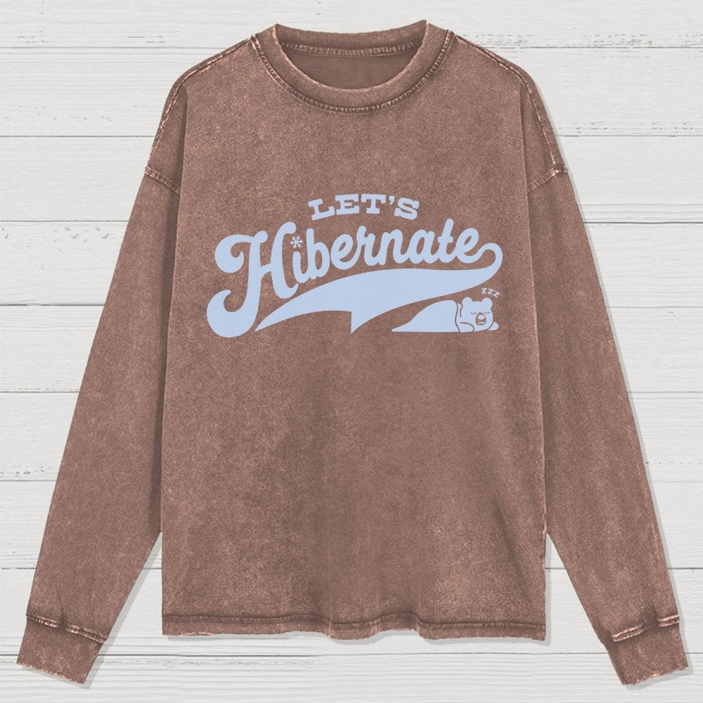 Team Bear Let's Hibernate Washed Long Sleeve Tee