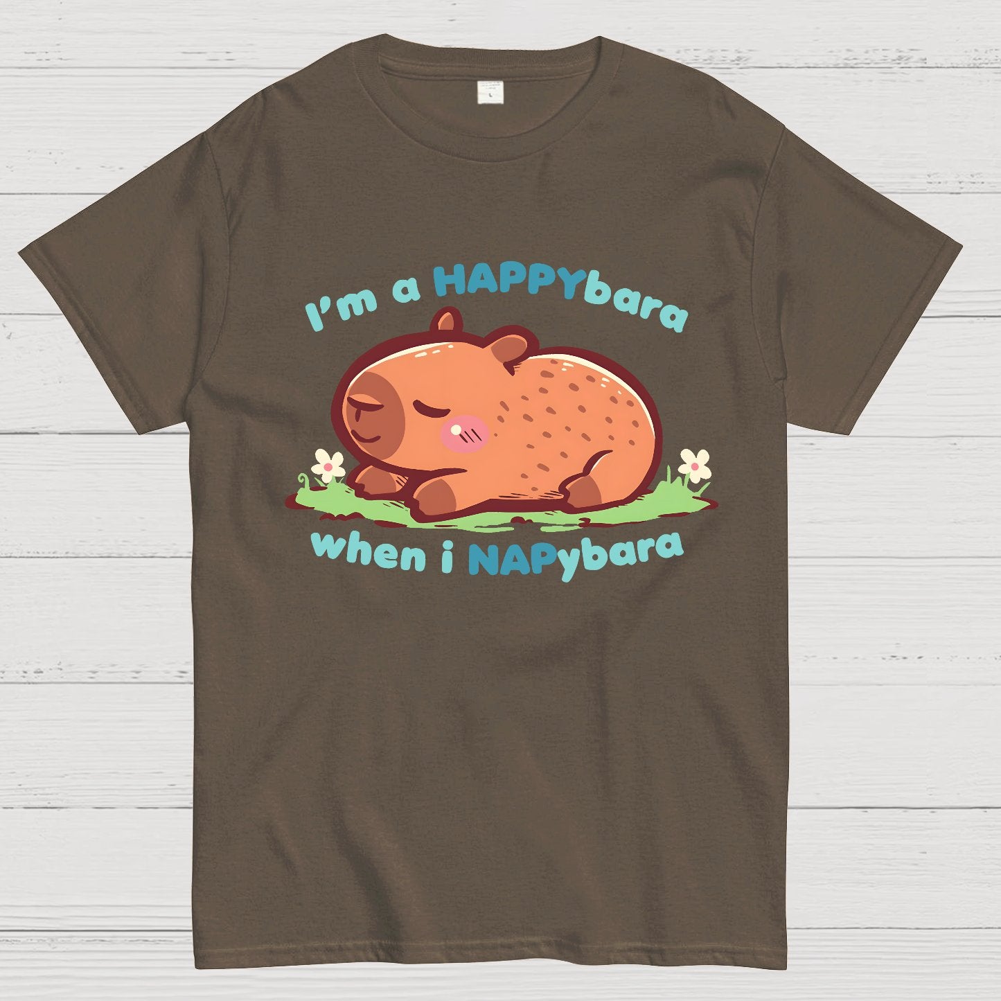 Happybara when I Napybara Geek T-Shirt