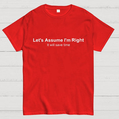 Let's Assume I am Right Geek T-Shirt