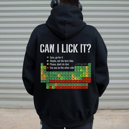 Can I Lick It Printed Back Unisex Cotton Hoodie