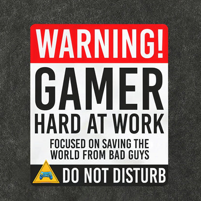 Warning Gamer Hard At Work - Geek Gamer Vintage Distressed T-shirt