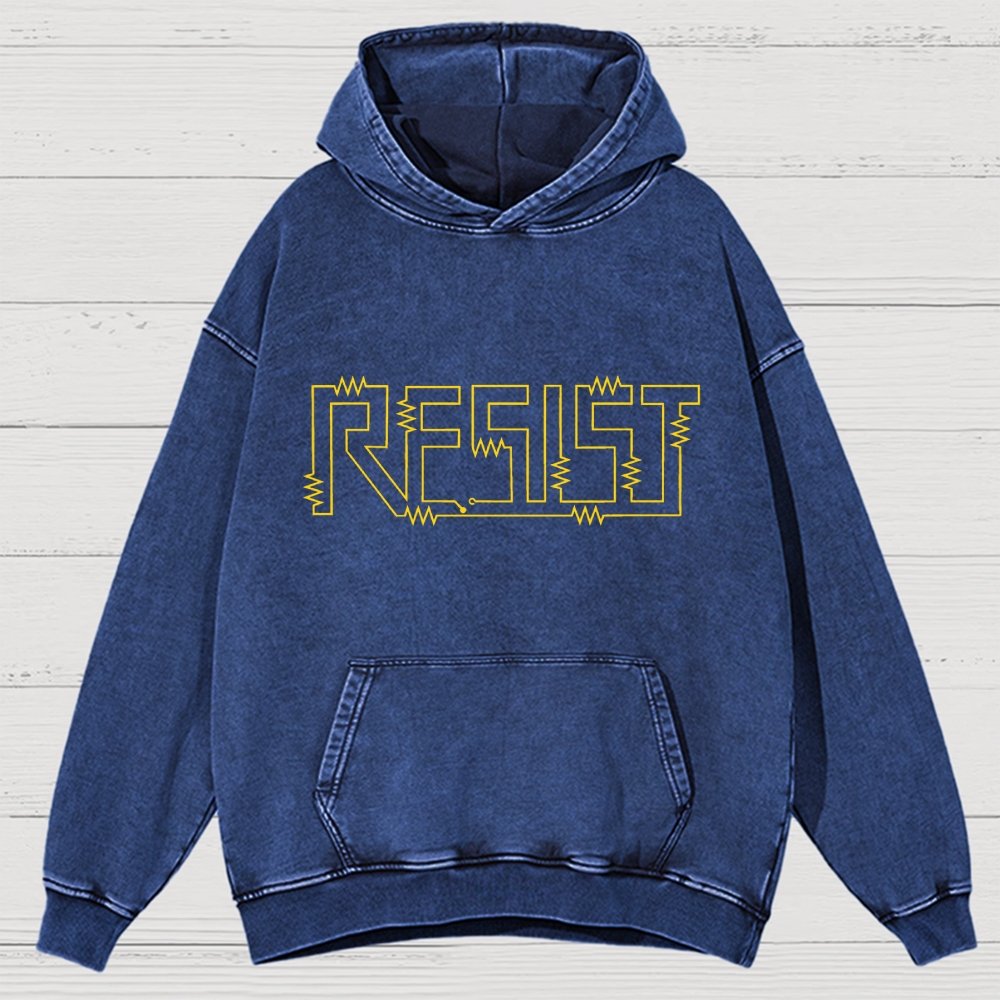 Resist Vintage Distressed Hoodie