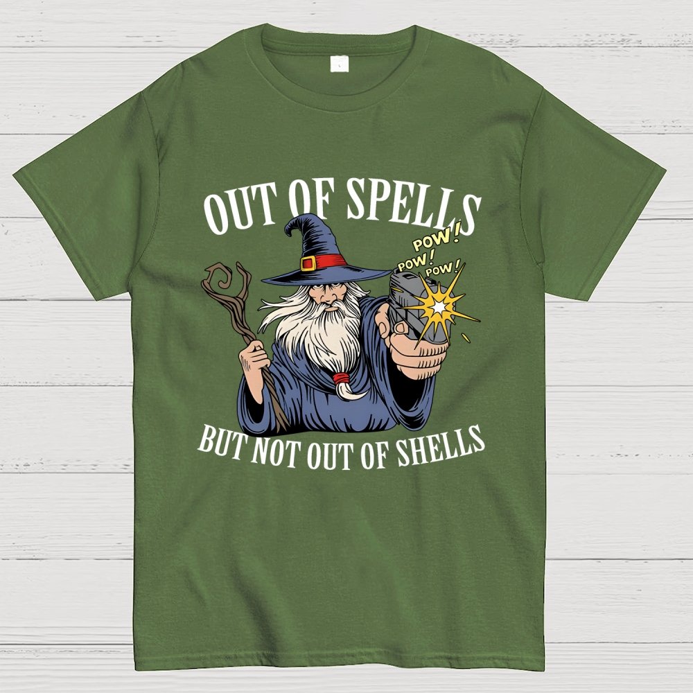 Out of Spells but Not Out of Shells Unisex Geek T-Shirt