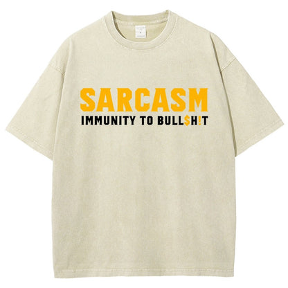 Sarcasm Immunity To Bull$H!T Vintage Distressed T-shirt