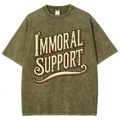 Immoral Support Friend Vintage Distressed T-shirt
