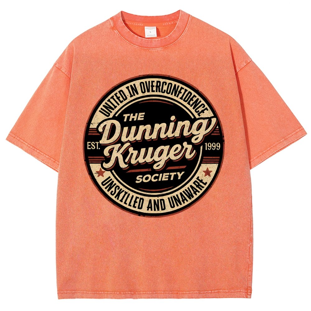 Dunning Kruger Society Vintage Distressed T-shirt