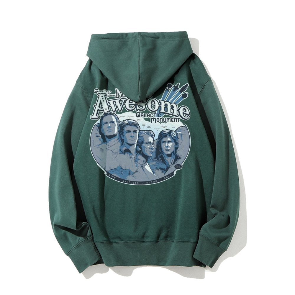 Mt. Awesome Printed Back Unisex Cotton Hoodie