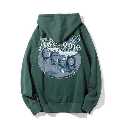 Mt. Awesome Printed Back Unisex Cotton Hoodie