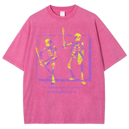 MIND-BOGGLING SKELETONS Vintage Distressed T-shirt