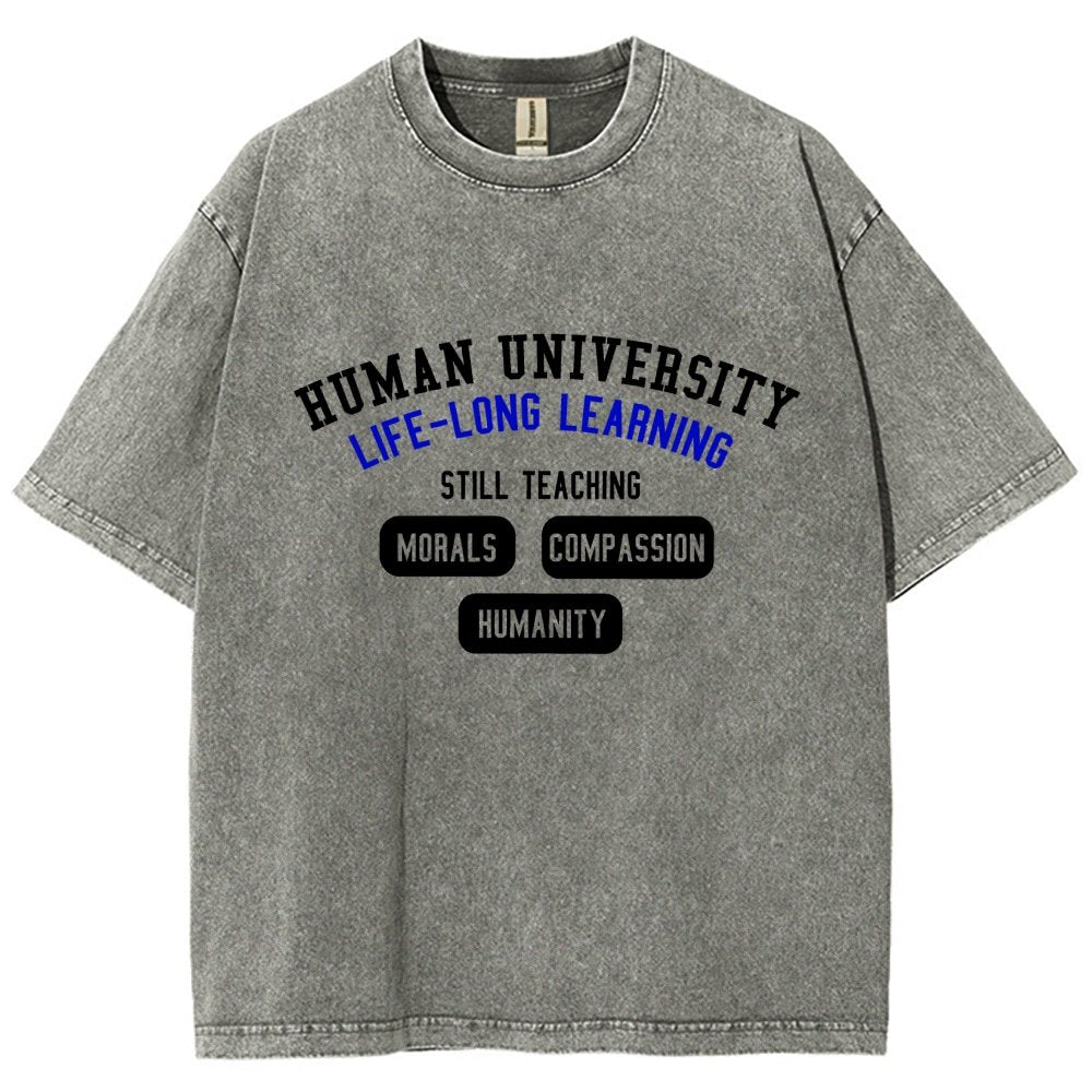 Human University Vintage Distressed T-shirt