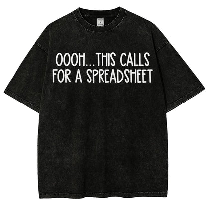 Oooh This Calls For A Spreadsheet Vintage Distressed T-shirt