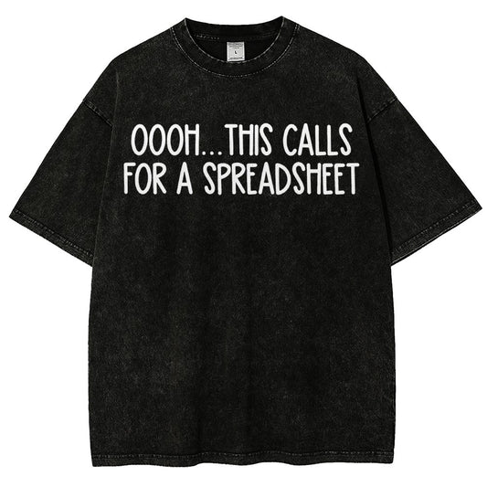 Oooh This Calls For A Spreadsheet Vintage Distressed T-shirt