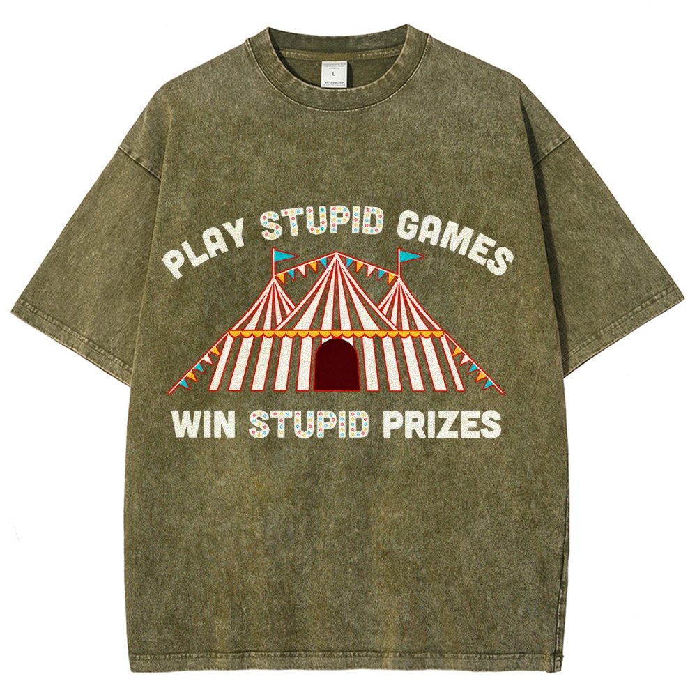 Play Stupid Games Vintage Distressed T-shirt