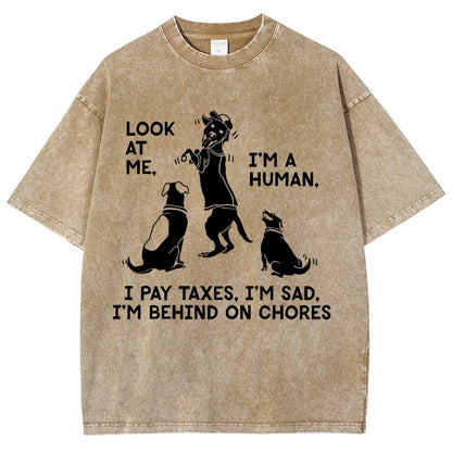 Dog Mocks Humans Vintage Distressed T-shirt