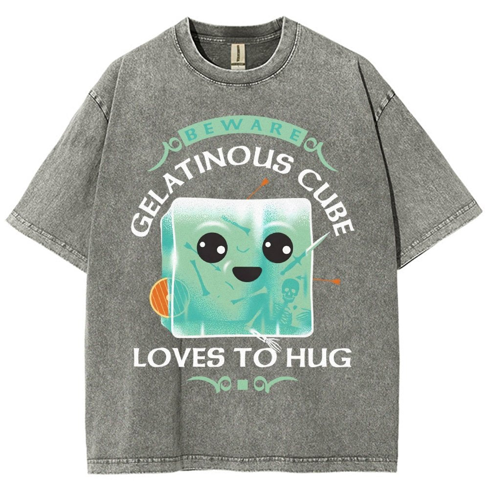 Gelatinous Cube Loves To Hug Vintage Distressed T-shirt