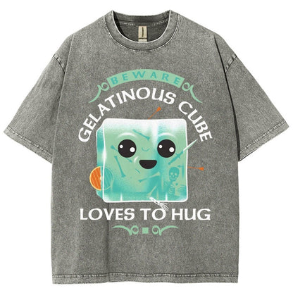 Gelatinous Cube Loves To Hug Vintage Distressed T-shirt