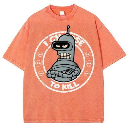 I Choose To Kill Vintage Distressed T-shirt