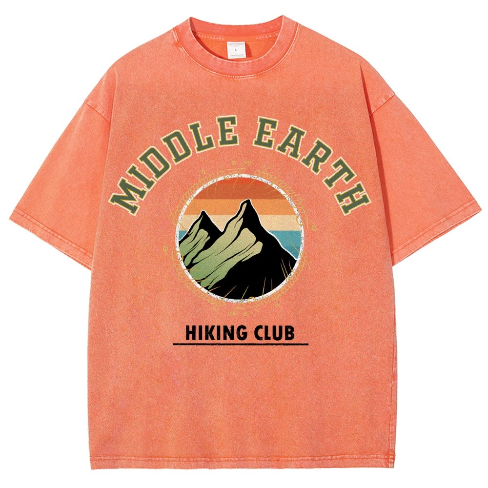 Middle Earth Hiking Club Vintage Distressed T-shirt