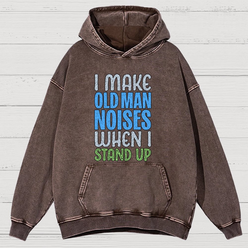 Old Man Noises Vintage Distressed Hoodie