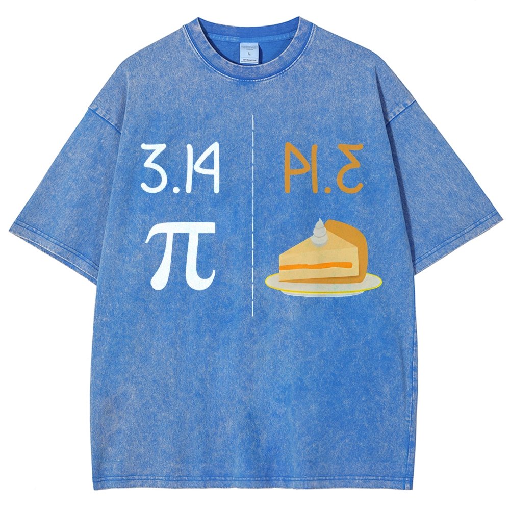 Funny PI Mirror Image Of 3.14 Is PIE Vintage Distressed T-shirt