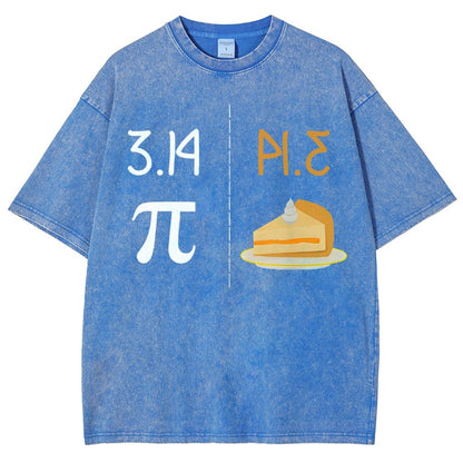 Funny PI Mirror Image Of 3.14 Is PIE Vintage Distressed T-shirt