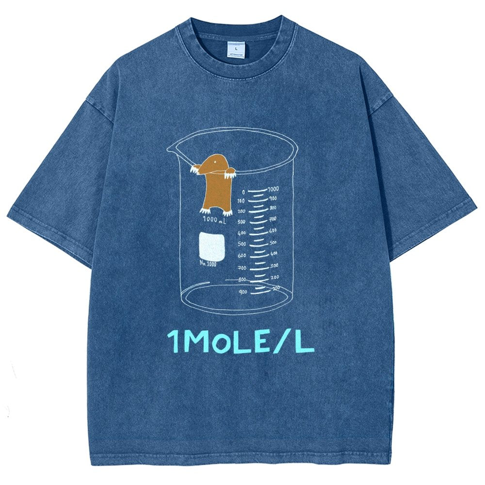 Ute One Mole Per Liter Chemistry Avogadros Day Vintage Distressed T-shirt
