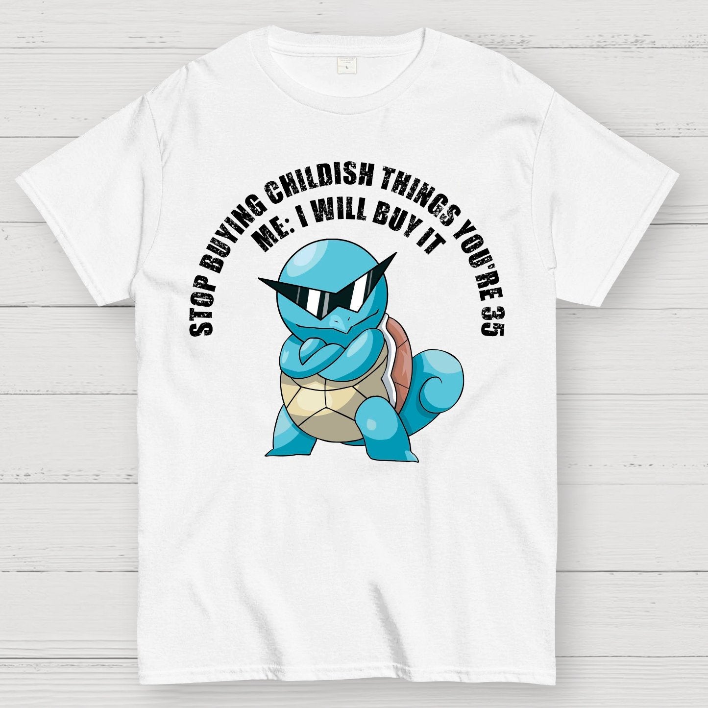 "Stop Buying Childish Things You're 35" funny Geek T-Shirt