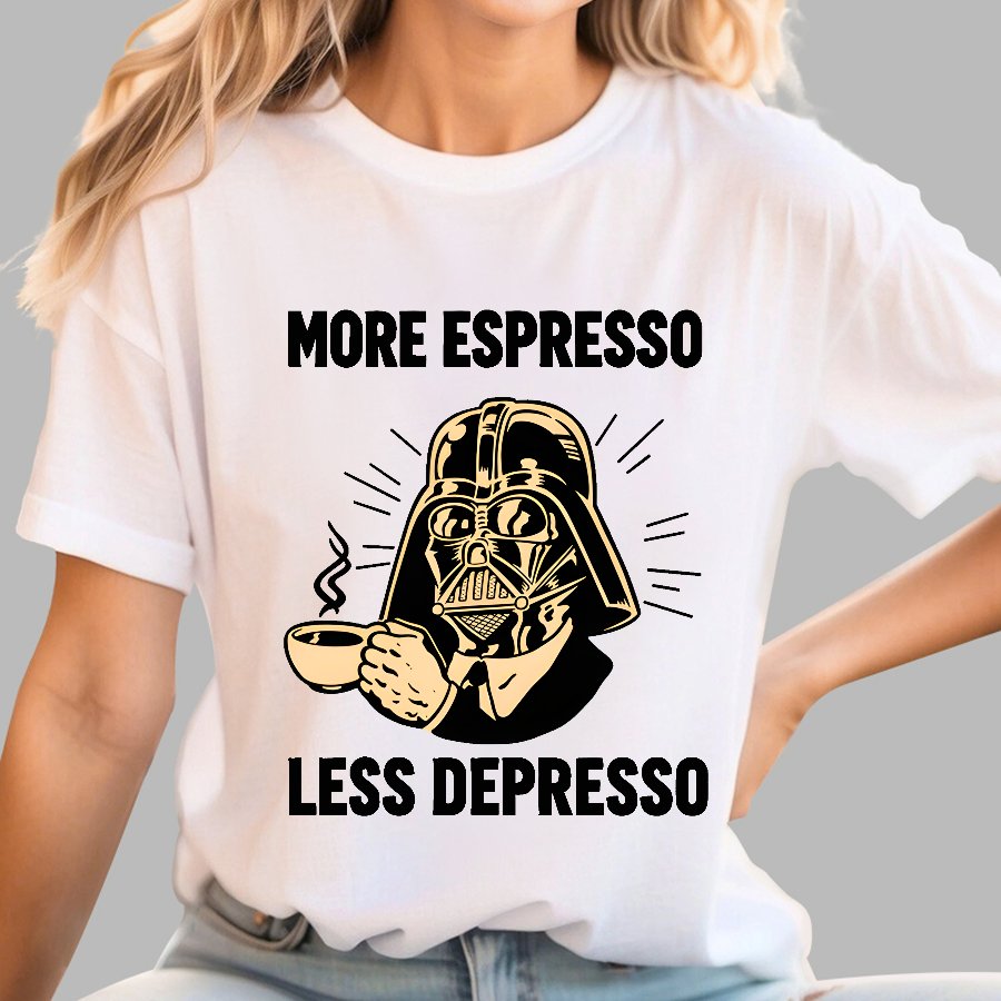 More Espresso Less Depresso Geek T-Shirt