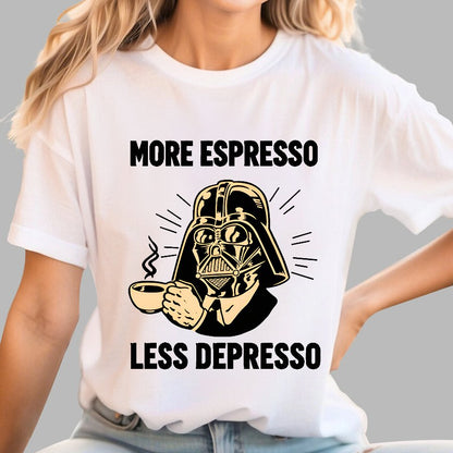 More Espresso Less Depresso Geek T-Shirt