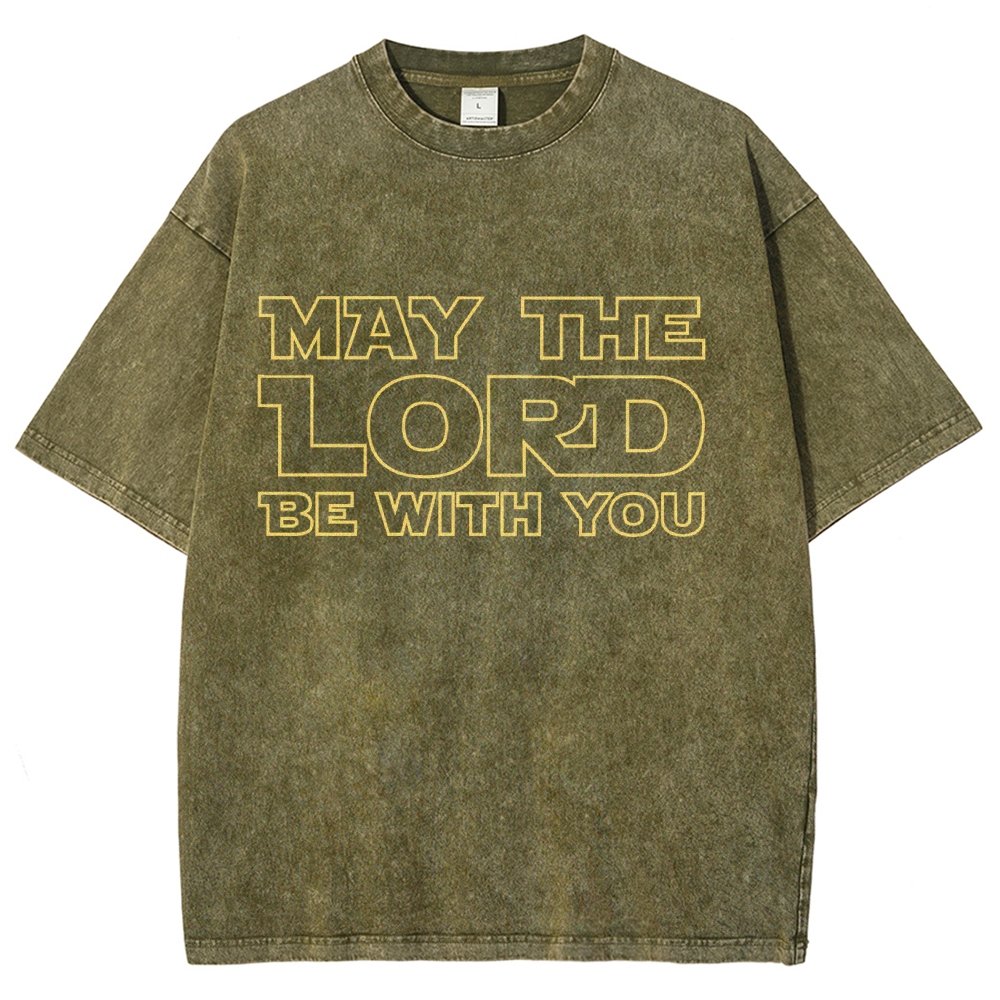 May The Lord be with you Vintage Distressed T-shirt