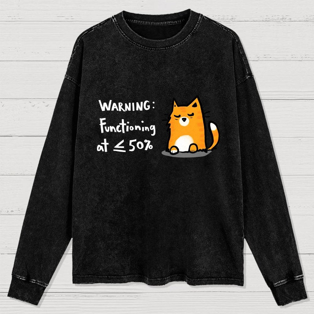 Functioning at Reduced Capacity Washed Long Sleeve Tee