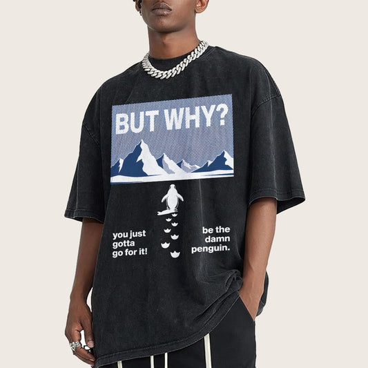 BUT WHY Vintage Distressed T-shirt