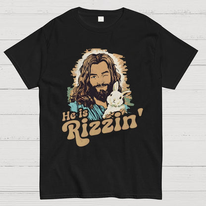 He Is Rizzin' Easter Geek T-Shirt