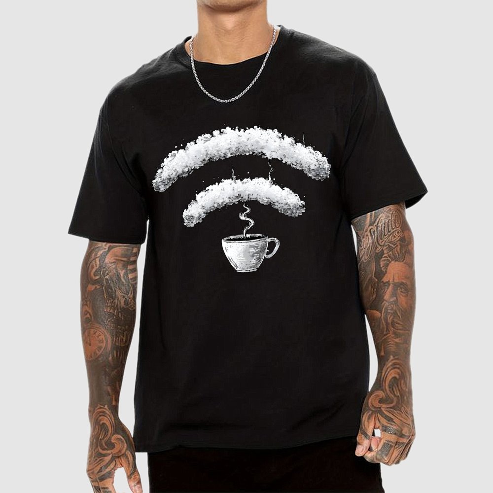 Connected Through Caffeine Geek T-Shirt