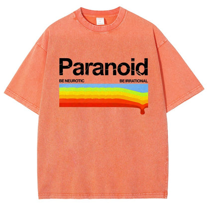 Paranoid Be Irrational Be Neurotic Vintage Distressed T-shirt