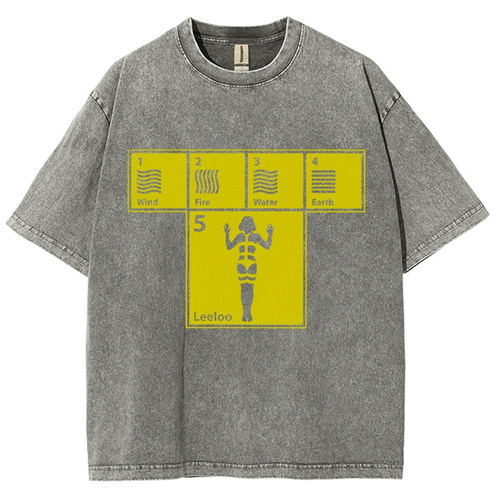 Five Elements Vintage Distressed T-shirt