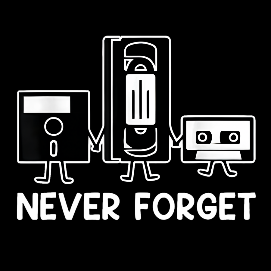 Never Forget Cassette Tape VHS Gamer Old School Funny T-Shirt