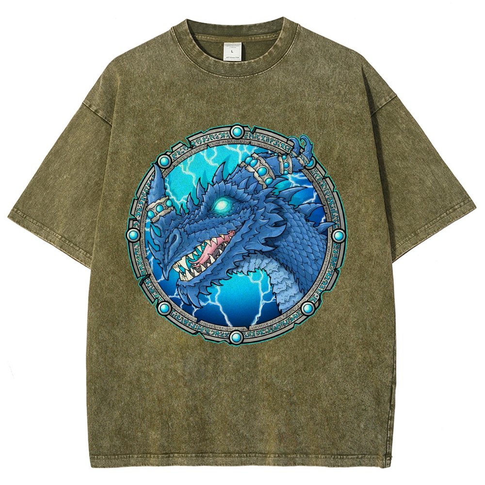 Blue Dragon Vintage Distressed T-shirt