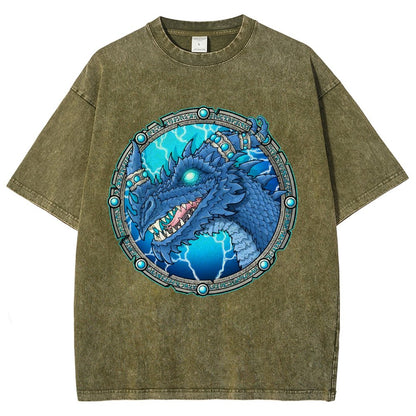 Blue Dragon Vintage Distressed T-shirt