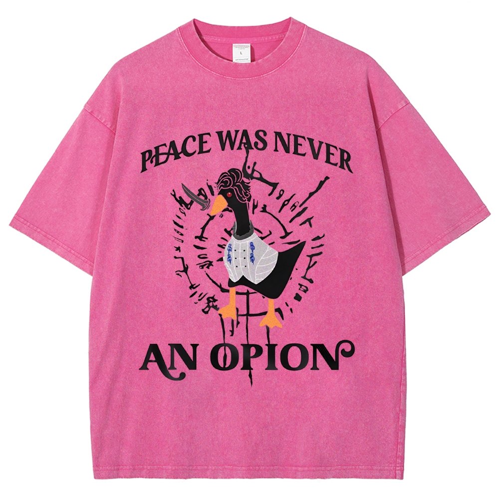 Peace Was Never An Opion Vintage Distressed T-shirt