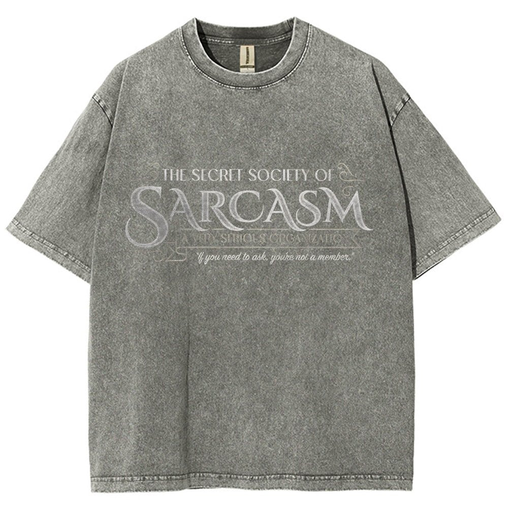 Secret Society of Sarcasm Vintage Distressed T-shirt